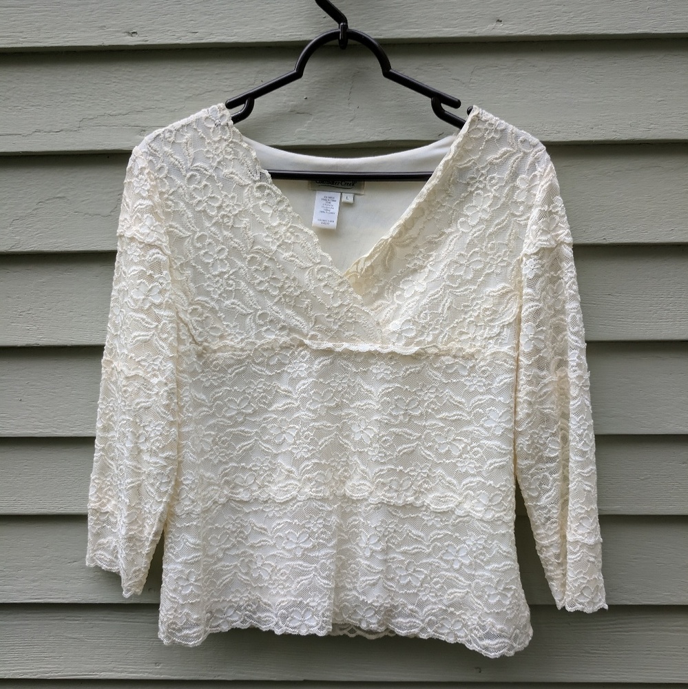 Cream-colored shirt Coldwater Creek